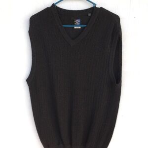 Calloway Golf by Nordstrom 100% Alpaca V-Neck Black Sweater Vest SZ L